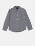 Tommy Hilfiger Boy's Gingham Check Shirt – Navy/White