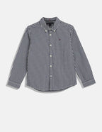 Tommy Hilfiger Boy's Gingham Check Shirt – Navy/White