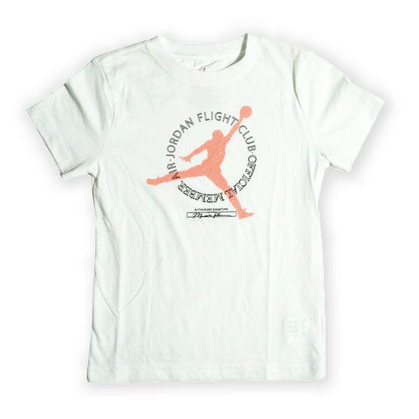 Jordan Flight Club Kids’ T-Shirt – White (120 cm / 6–7 Years)