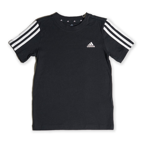 Adidas Kids 3-Stripes Logo T-Shirt – Black