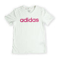 Adidas Girl's Logo T-Shirt – White & Pink Tommynippon