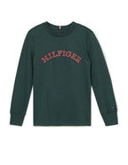 Tommy Hilfiger Boys Long Sleeve Logo T-Shirt – Dark Green