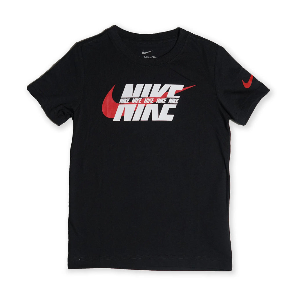 Nike Kids Multi-Logo Swoosh T-Shirt – Black Tommynippon