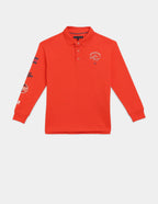 Tommy Hilfiger Boys Long Sleeve Polo Shirt – Red