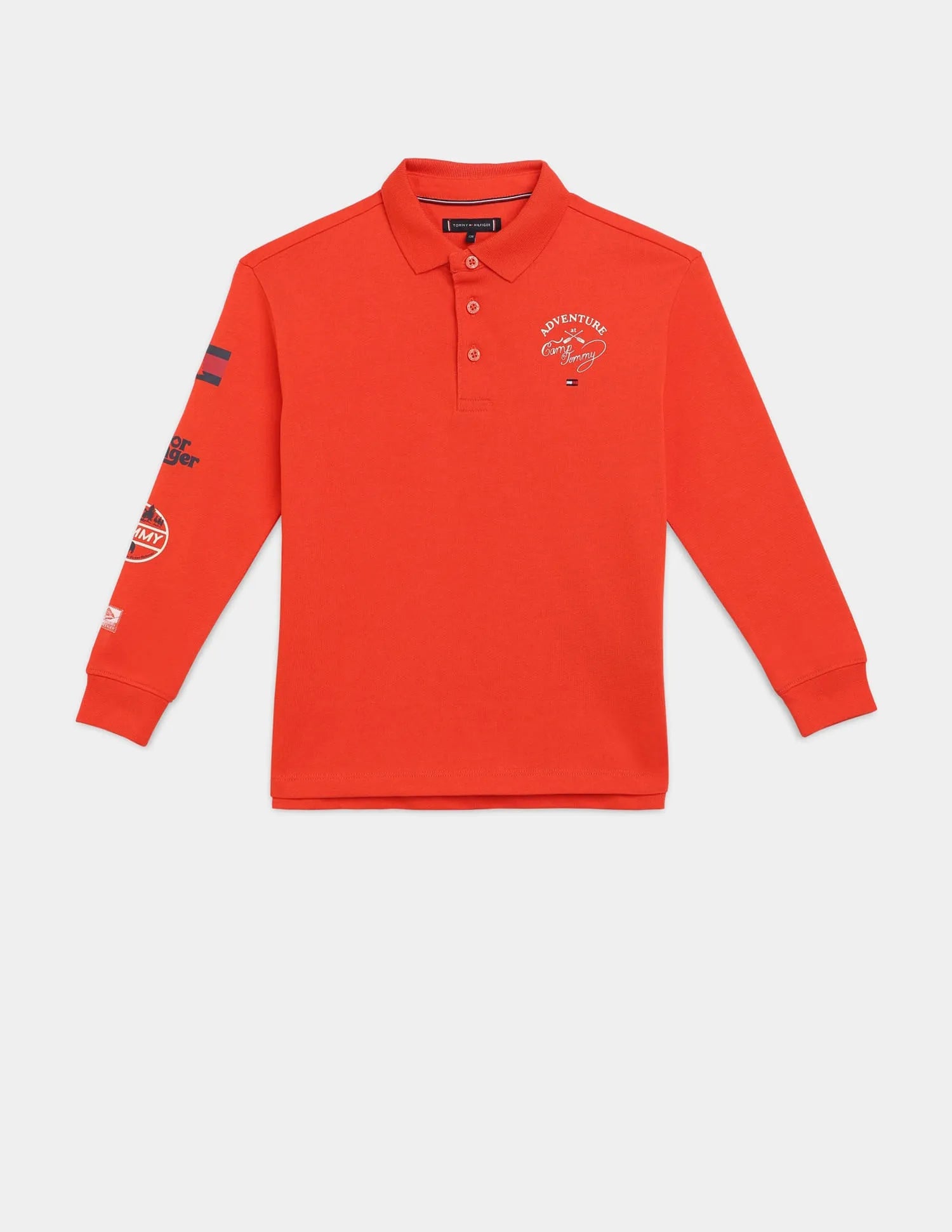 Tommy Hilfiger Boys Long Sleeve Polo Shirt – Red