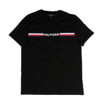 Tommy Hilfiger Men's Logo Stripe T-Shirt – Black Tommynippon