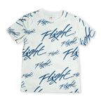 Jordan Kid's “Flight” Allover Print Tee – White/Blue Tommynippon