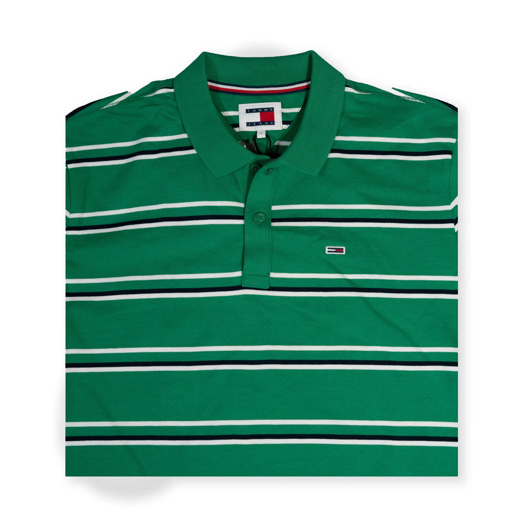 Tommy Hilfiger Men's Striped Polo Shirt – Green Tommynippon