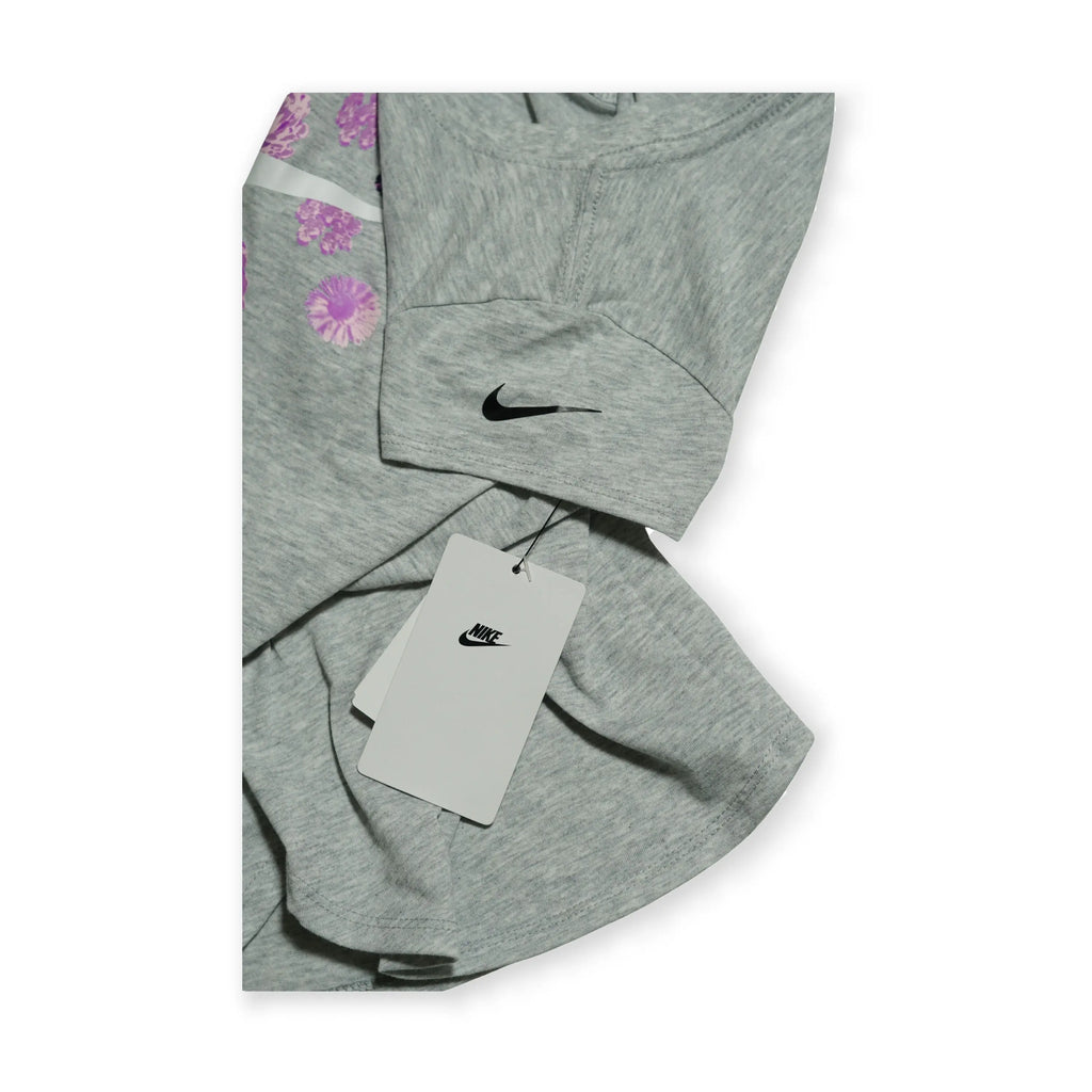 Nike Girls “Floral Swoosh” Tee – Grey Tommynippon