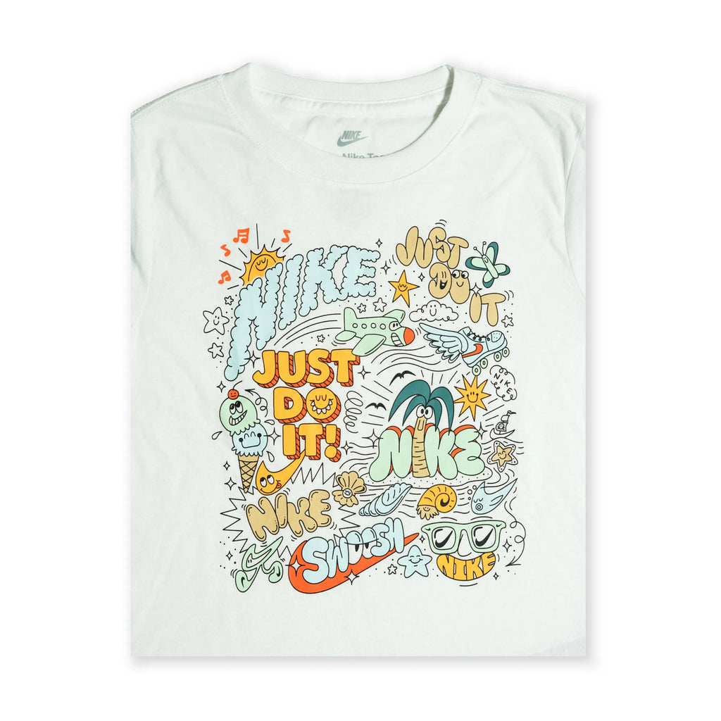 Nike Kids “Just Do It” Doodle Tee – White Tommynippon