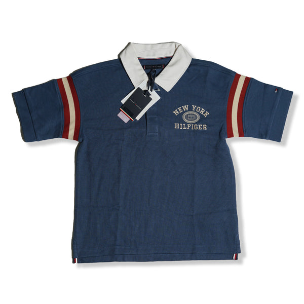 Tommy Hilfiger Kid's Polo Shirt – Navy Blue “New York” Embroidered Design