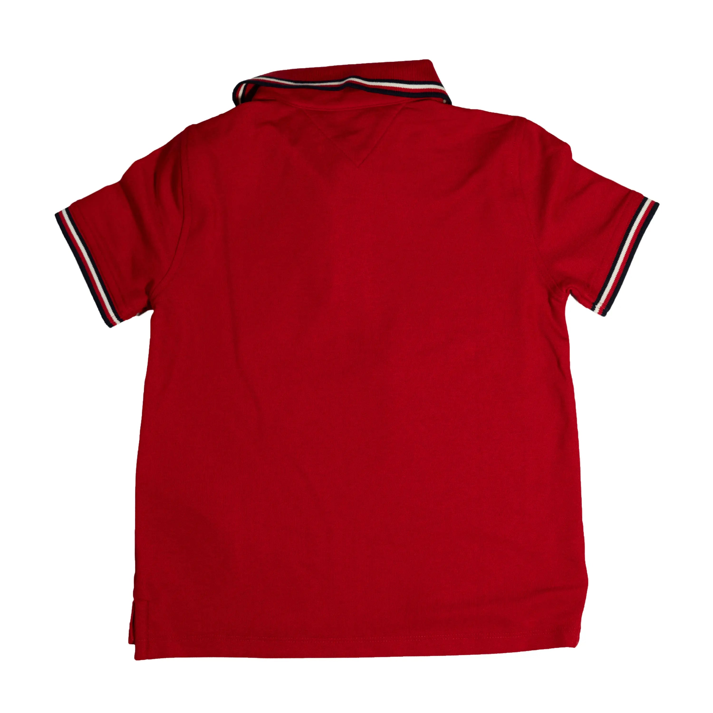 Tommy Hilfiger Kid's Classic Red Polo Shirt – Signature Trim Tommynippon