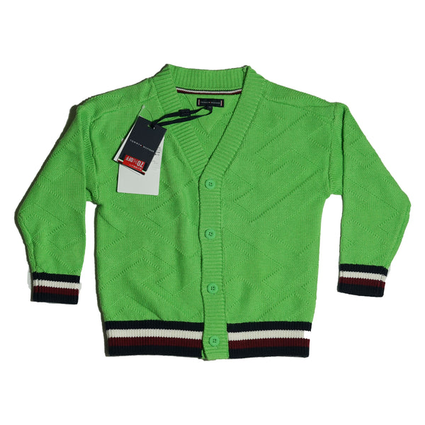 Tommy Hilfiger Kids Knit Cardigan – Green