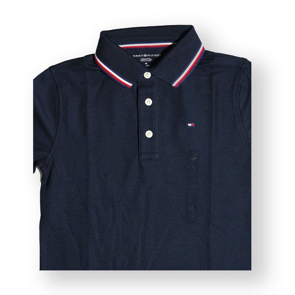Tommy Hilfiger Classic Blue Kid's Polo Shirt – Signature Trim