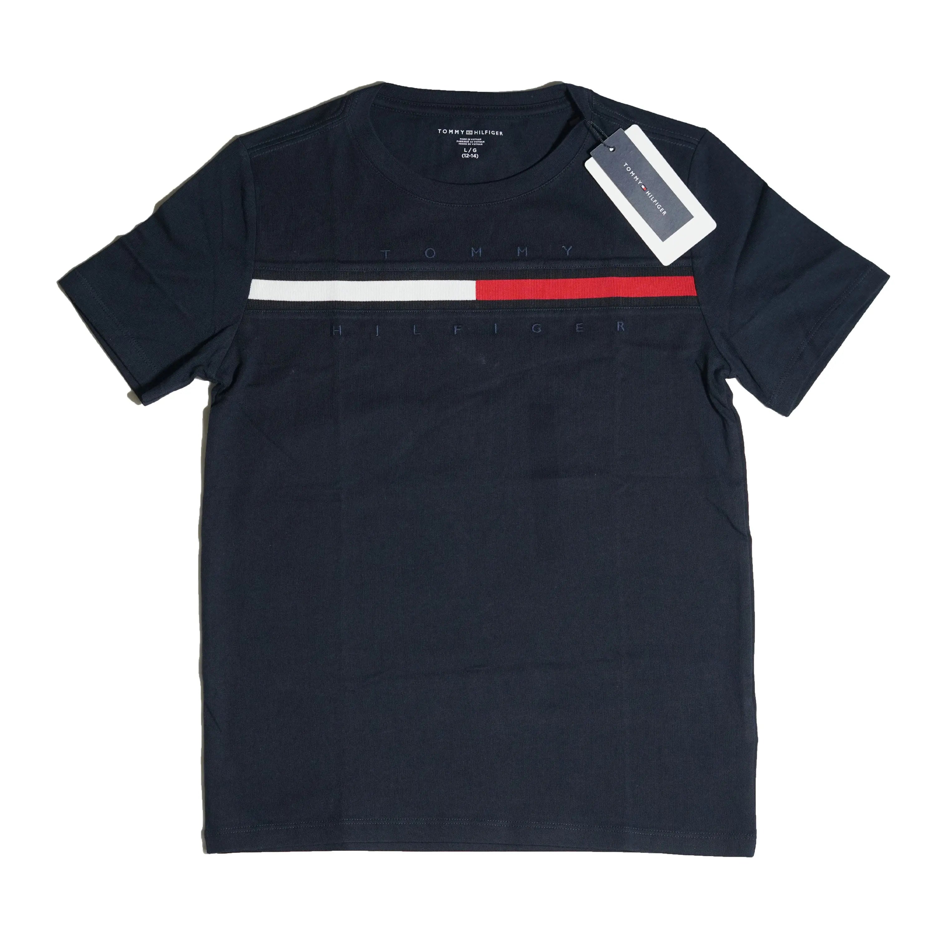Tommy Hilfiger Kids Flag Stripe T-Shirt – Navy Tommynippon