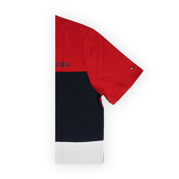 Tommy Hilfiger Kids Colorblock T-Shirt – Red, Navy & White