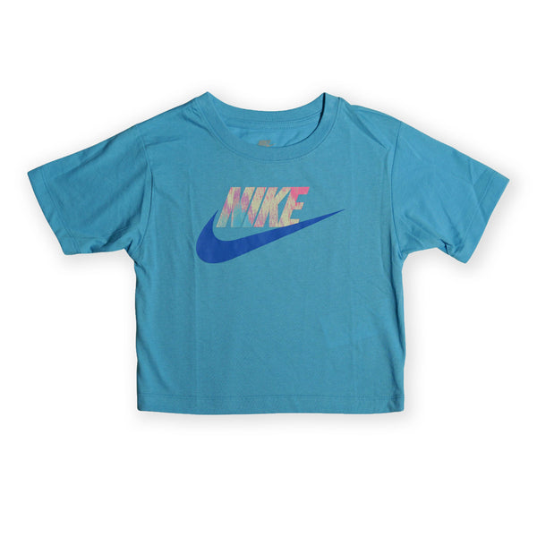 Nike Girls’ Multi-Color Logo T-Shirt – 110 (3/5 Year) girl