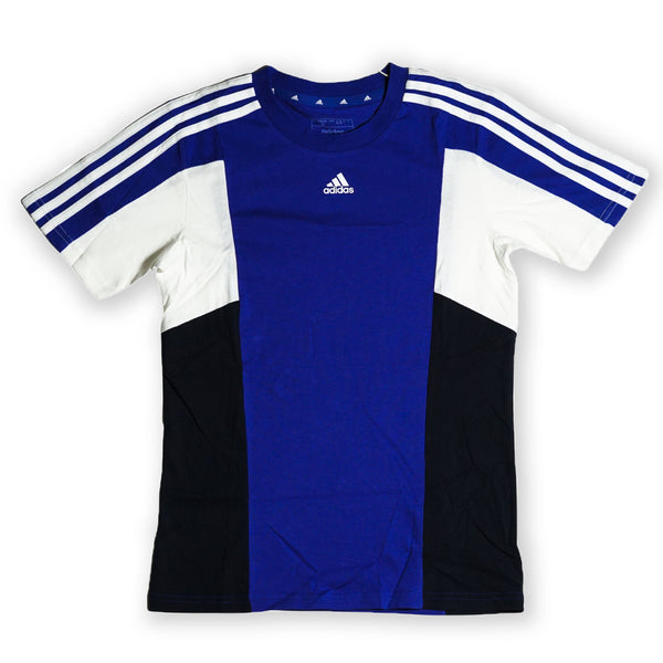 Adidas Kids Colorblock Performance T-Shirt – Blue/Black/White