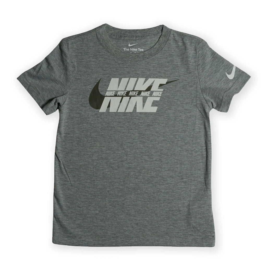 Nike Kids’ Double Logo T-Shirt – Grey – 115 (5/6 Year) Tommynippon