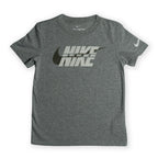 Nike Kids’ Double Logo T-Shirt – Grey – 115 (5/6 Year) Tommynippon