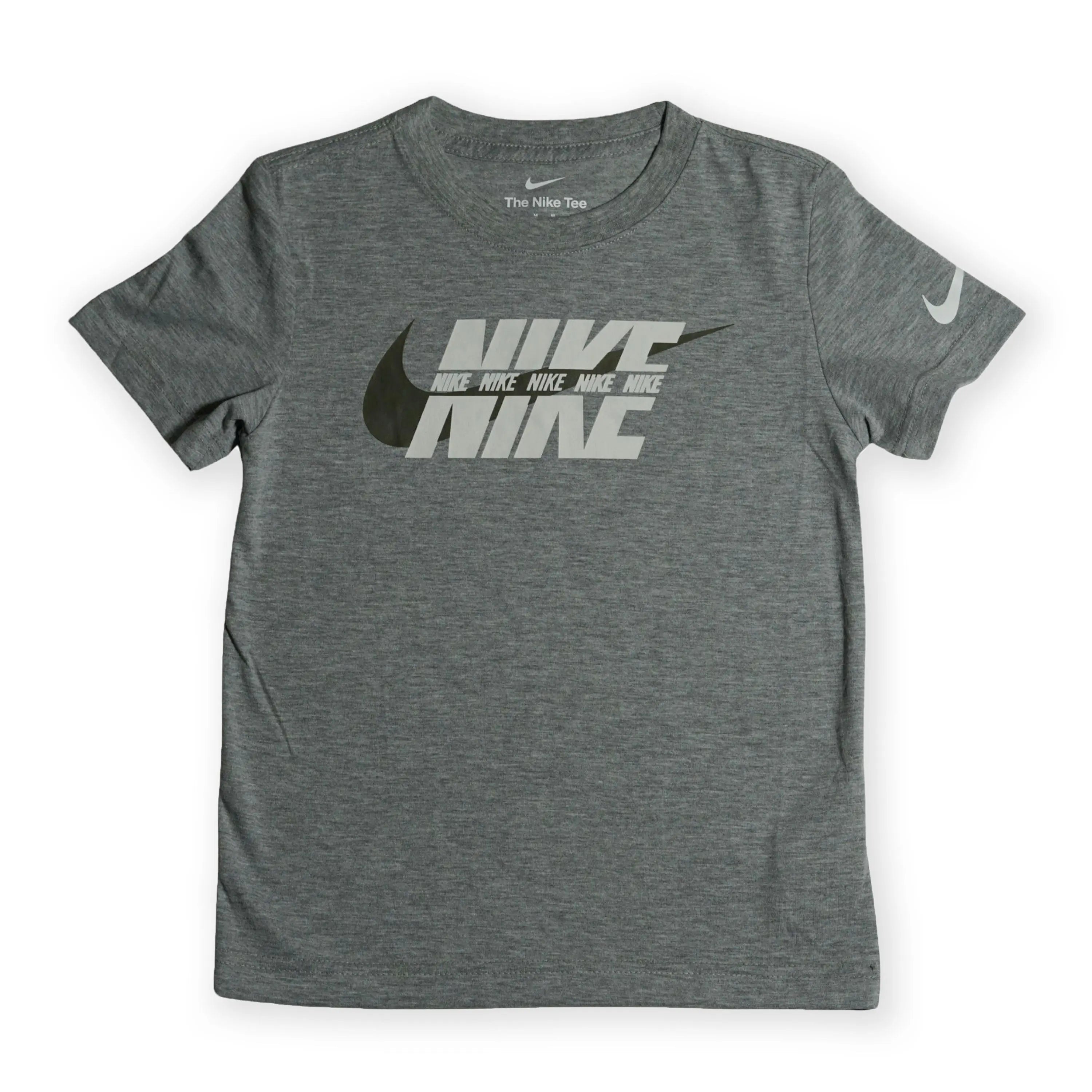 Nike Kids’ Double Logo T-Shirt – Grey – 115 (5/6 Year) Tommynippon