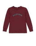 Tommy Hilfiger Boys Long Sleeve Logo T-Shirt – Maroon