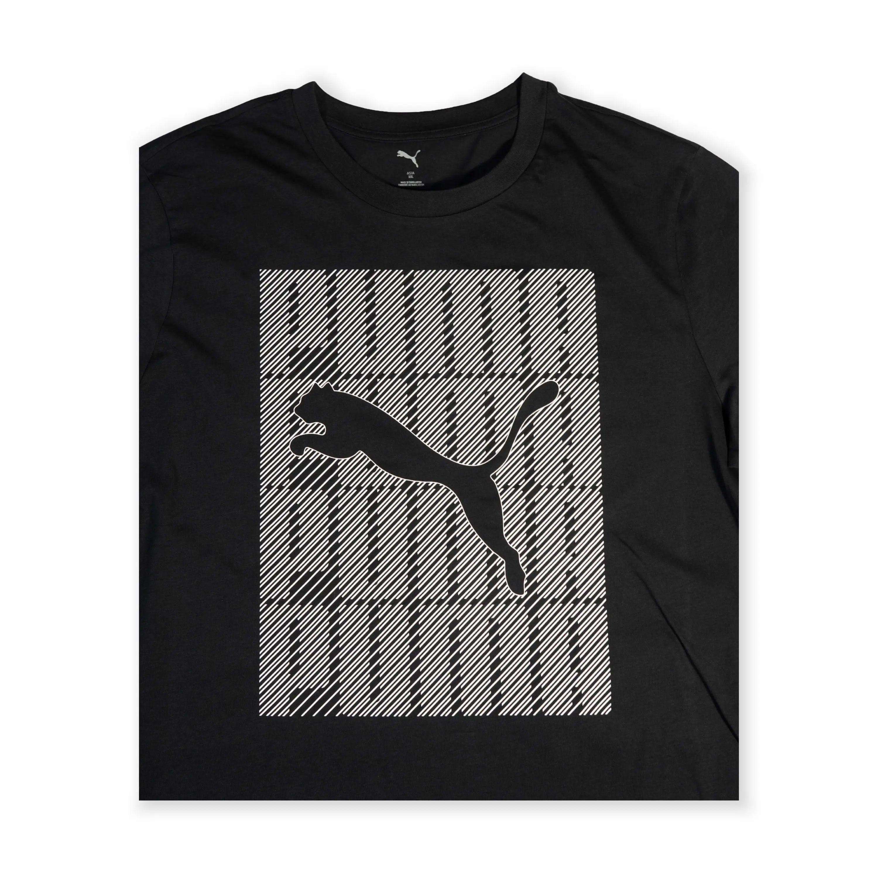 Puma Men's Black Graphic Logo T-Shirt Tommynippon