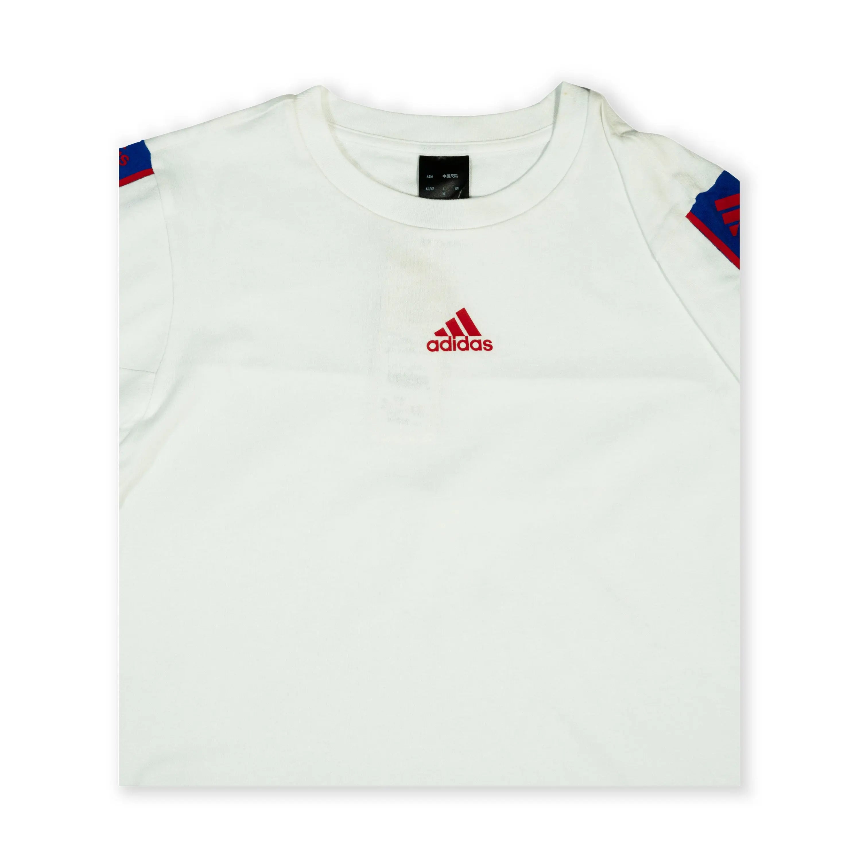 Adidas Men's Tape Sleeve Tee – White / Blue / Red Tommynippon