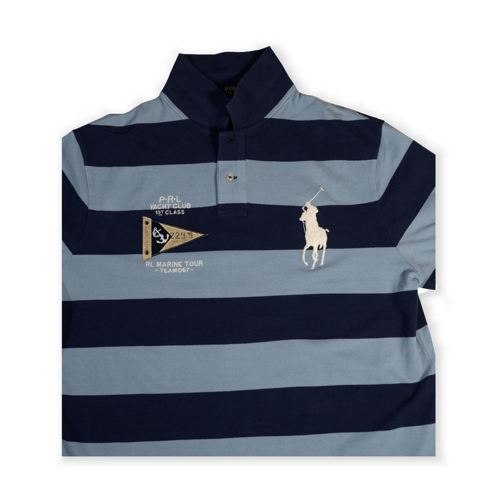 Polo Men's Ralph Lauren Yacht Club Striped Polo Shirt – Navy & Light Blue Tommynippon