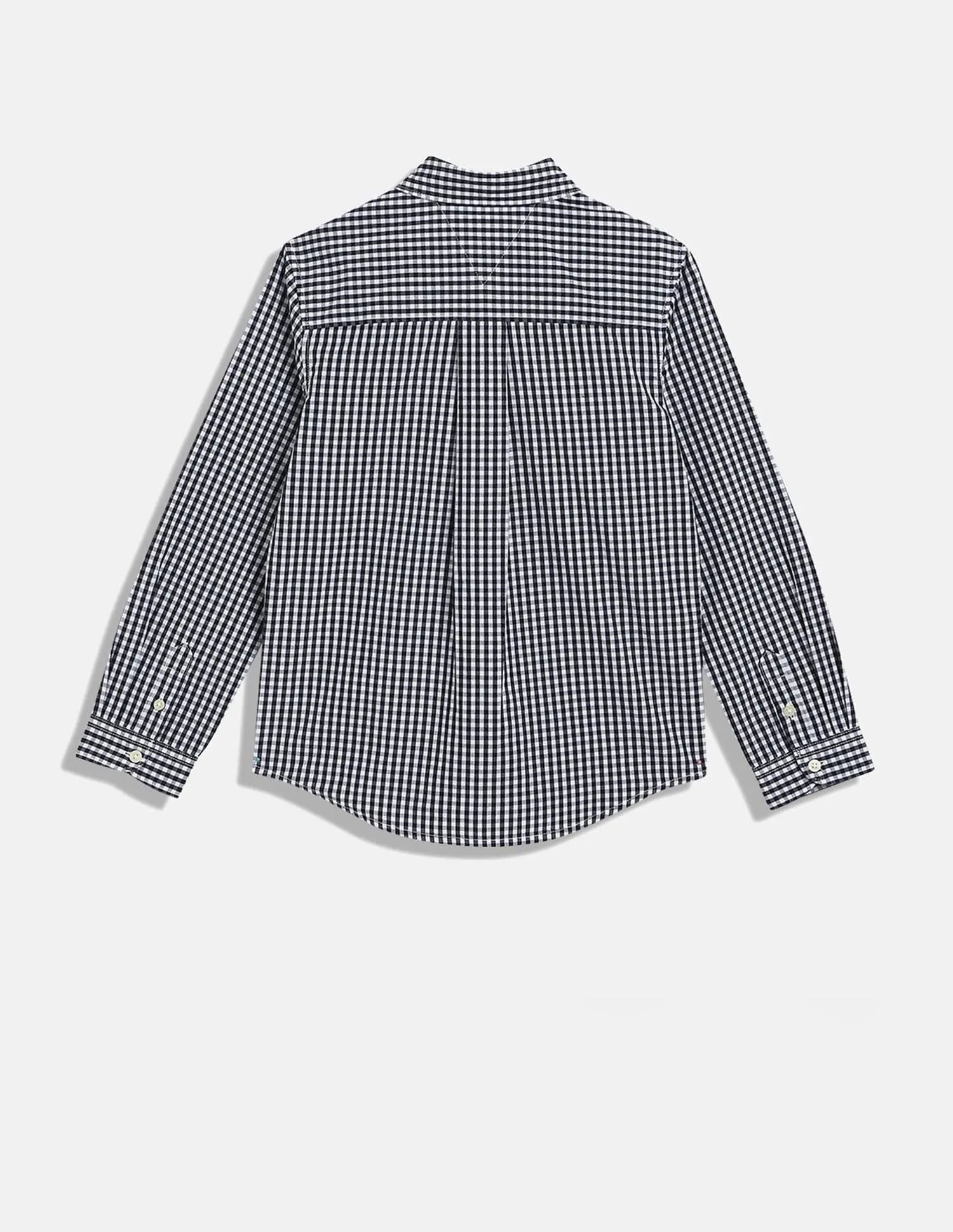 Tommy Hilfiger Boy's Gingham Check Shirt – Navy/White