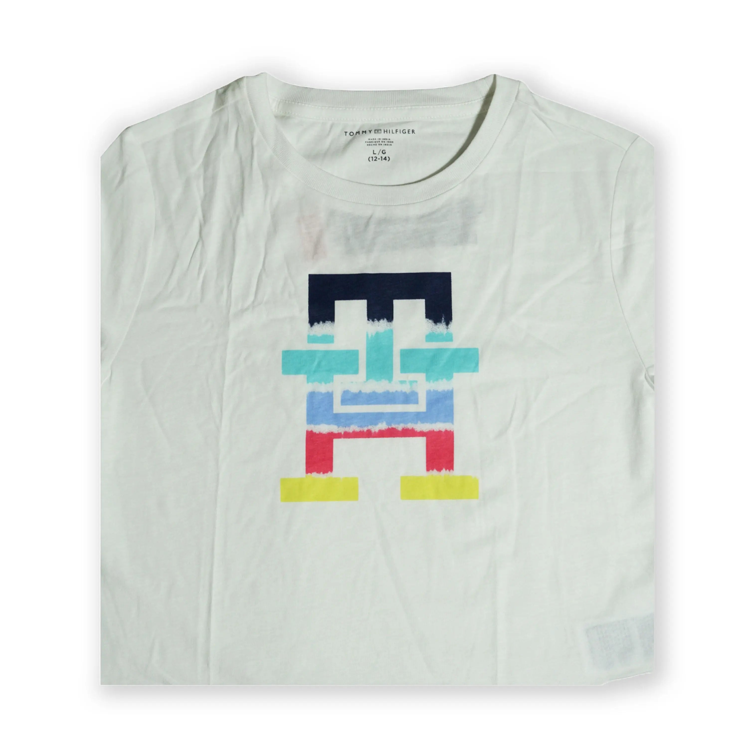 Tommy Hilfiger Girls Multi-Color Logo Graphic T-Shirt – White Tommynippon