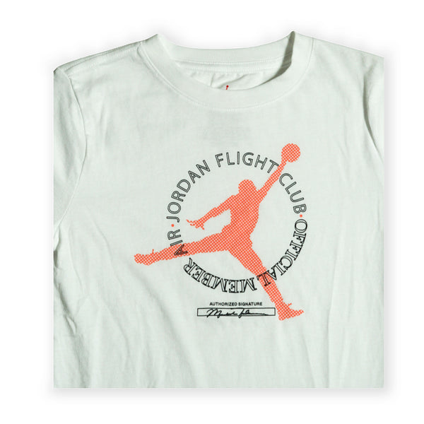Jordan Flight Club Kids’ T-Shirt – White (120 cm / 6–7 Years)