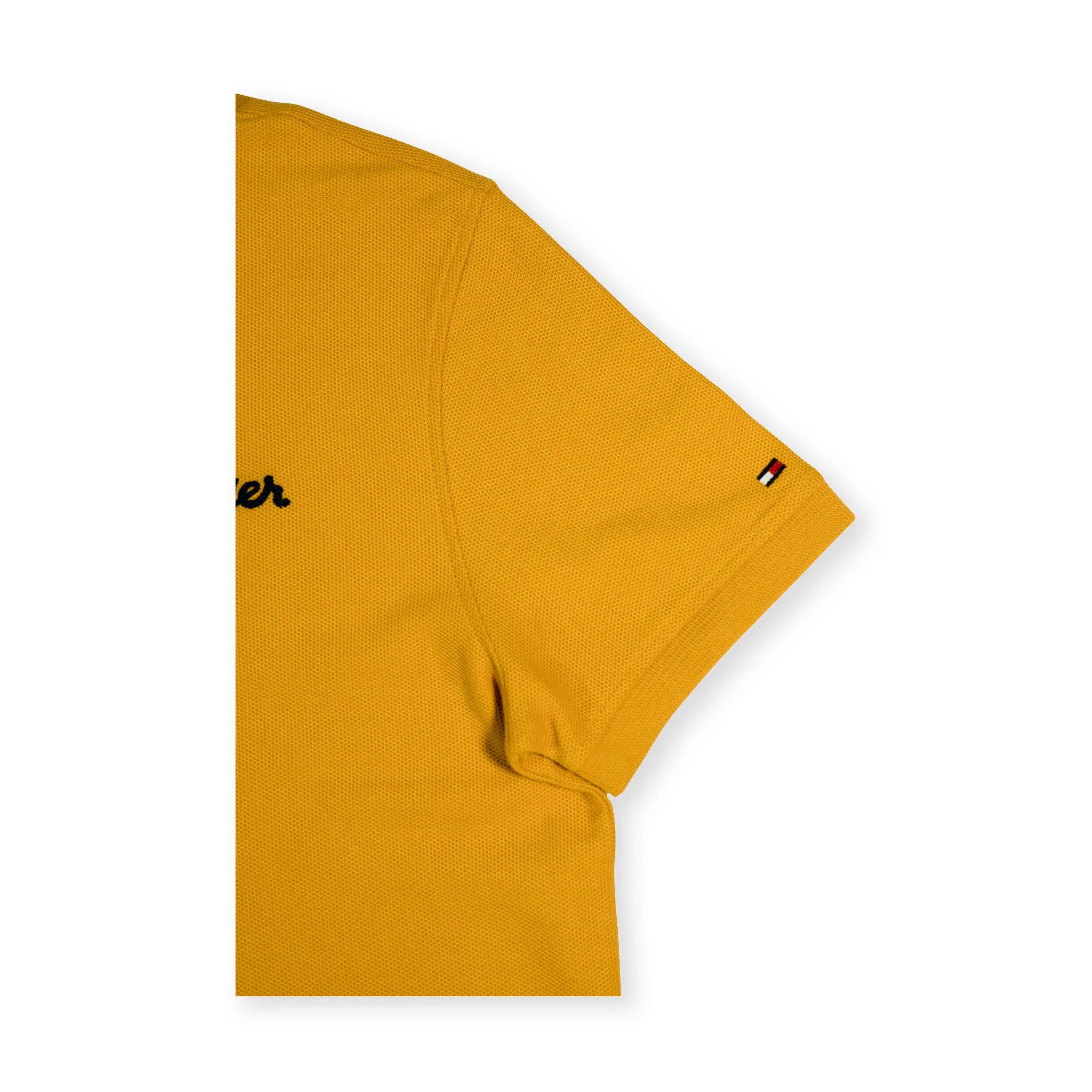 Tommy Hilfiger Men's Script Logo Polo Shirt – Mustard Yellow Tommynippon