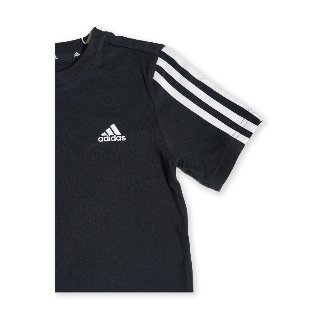 Adidas Kids 3-Stripes Logo T-Shirt – Black Tommynippon