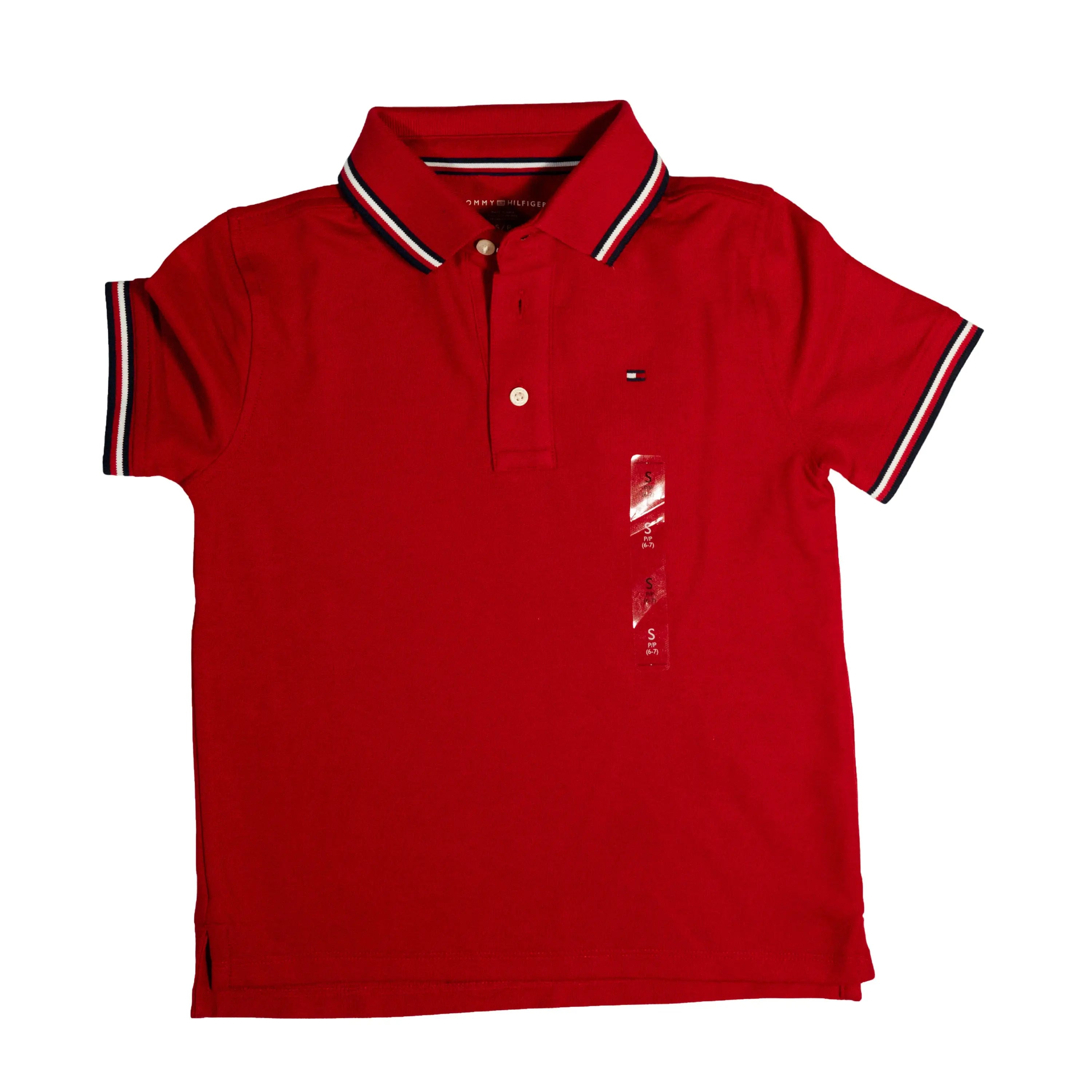 Tommy Hilfiger Kid's Classic Red Polo Shirt – Signature Trim Tommynippon