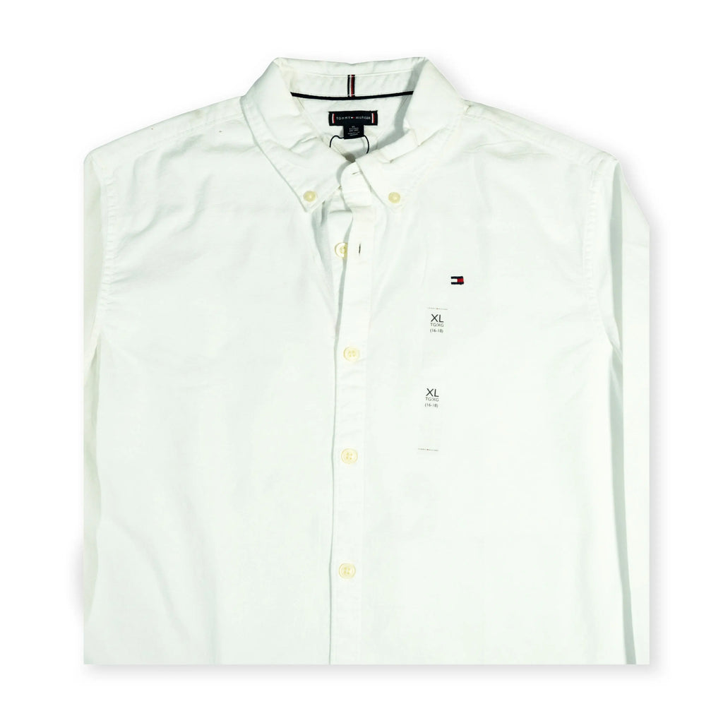 Tommy Hilfiger Kid's Classic Button-Down Shirt – White Tommynippon