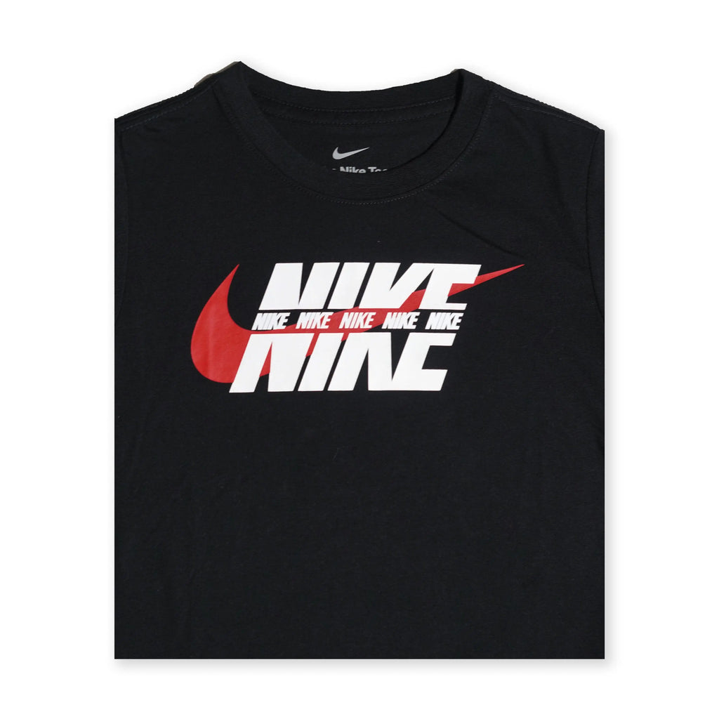 Nike Kid's Graphic T-Shirt – Black & Red Logo Print Tommynippon