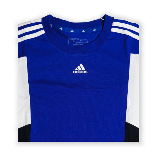 Adidas Kids Colorblock Performance T-Shirt – Blue/Black/White