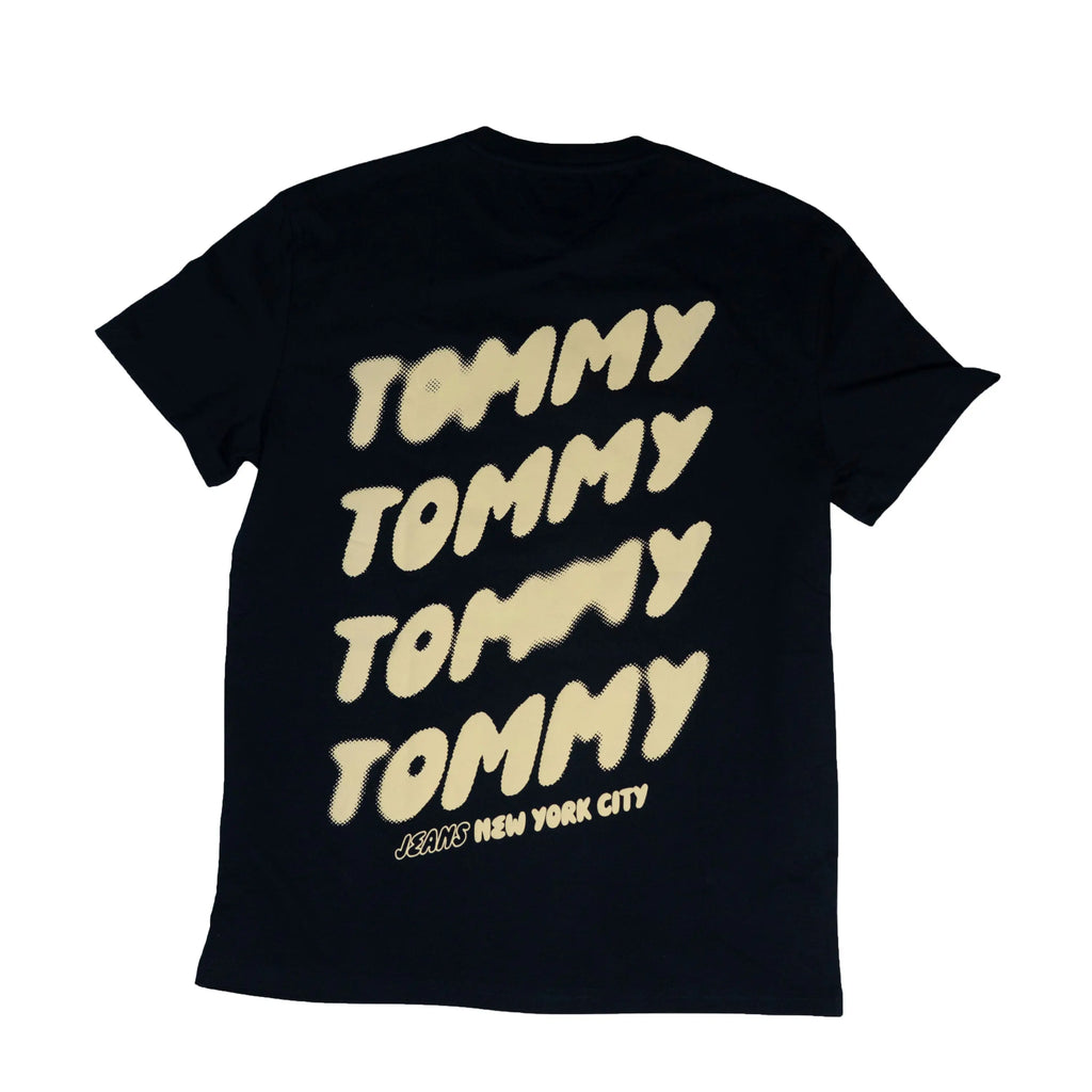 Tommy Jeans Men's Graphic Print T-Shirt – Black | Men’s Casual Cotton Tee Tommynippon