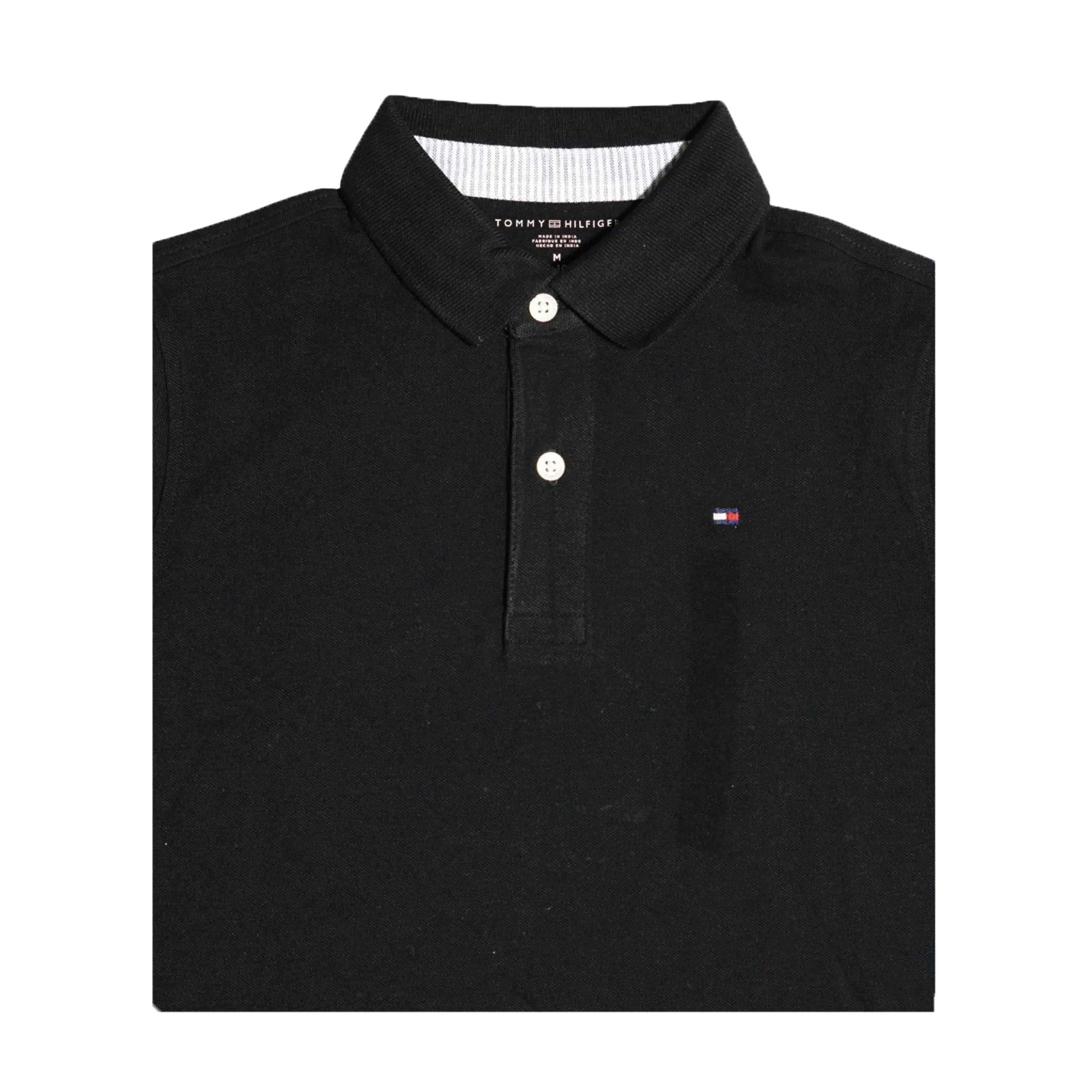 Tommy Hilfiger Kids Classic Black Polo Shirt Tommynippon