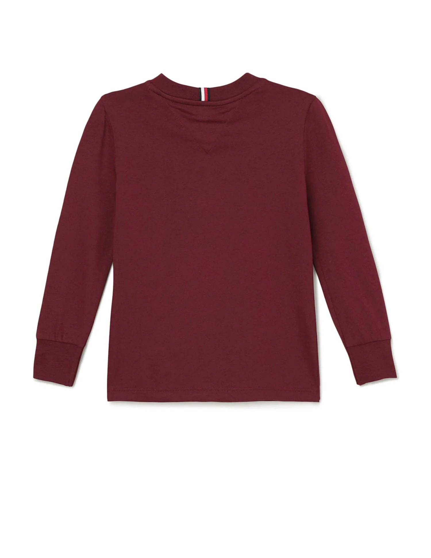 Tommy Hilfiger Boys Long Sleeve Logo T-Shirt – Maroon