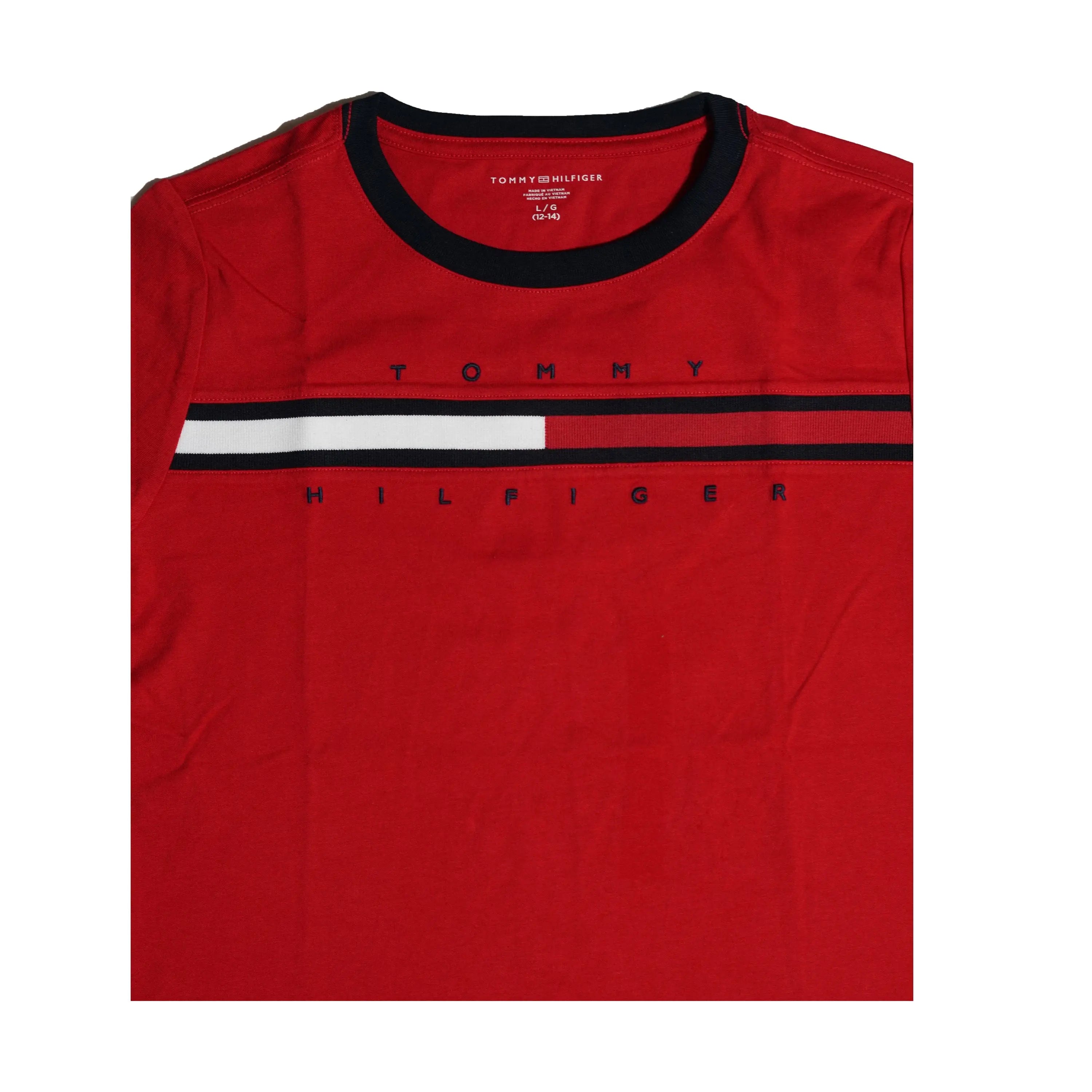 Tommy Hilfiger Kid’s Red Flag Stripe Graphic T-Shirt Tommynippon