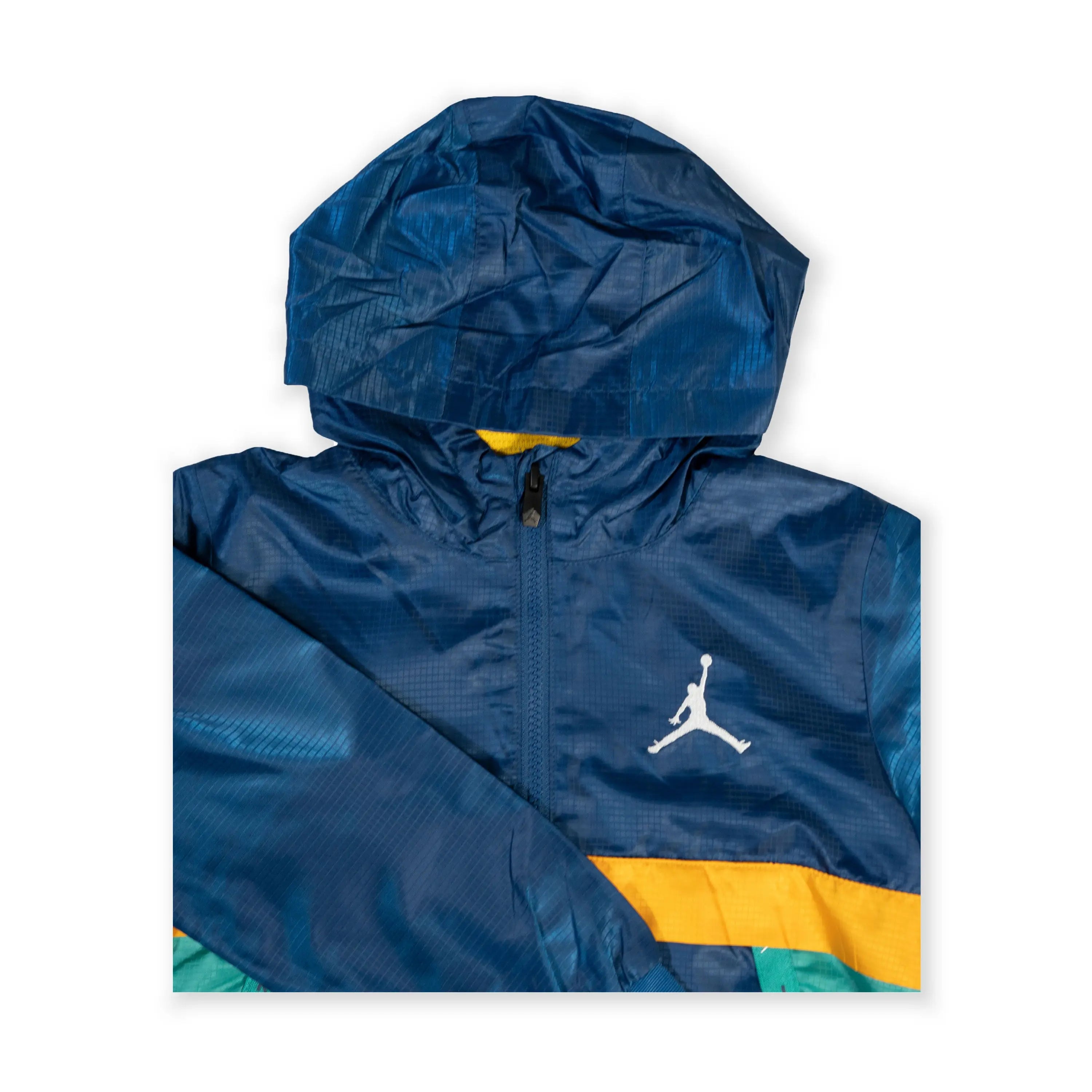 Jordan Kid's Colorblock Windbreaker Jacket – Navy, Teal & Orange Tommynippon