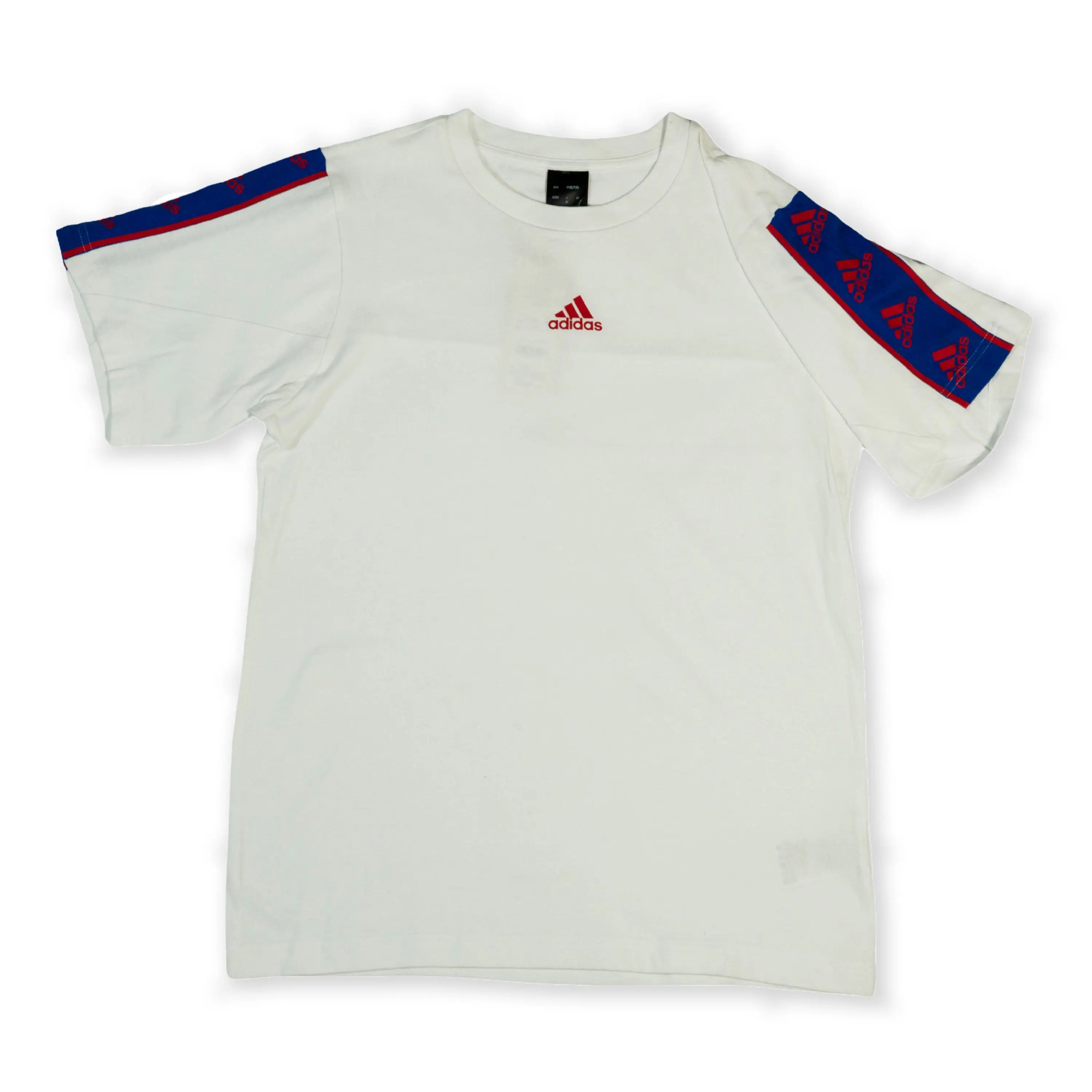 Adidas Men's Tape Sleeve Tee – White / Blue / Red Tommynippon