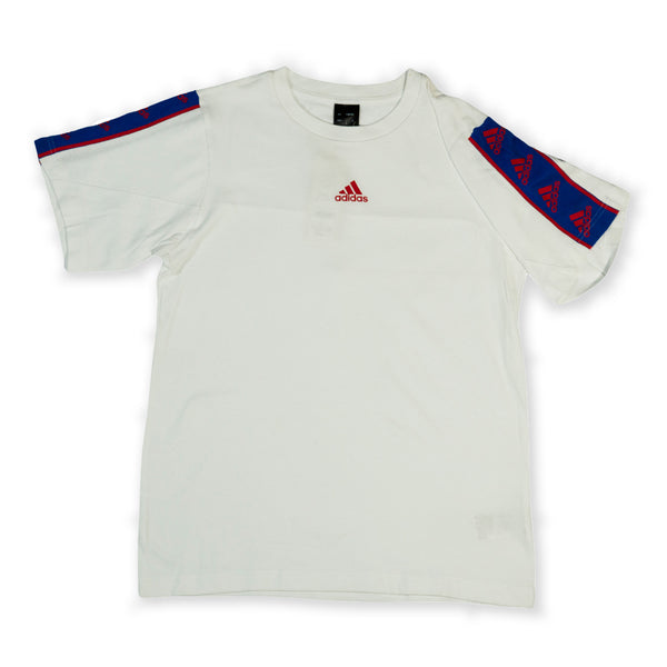 Adidas Men's Tape Sleeve Tee – White / Blue / Red