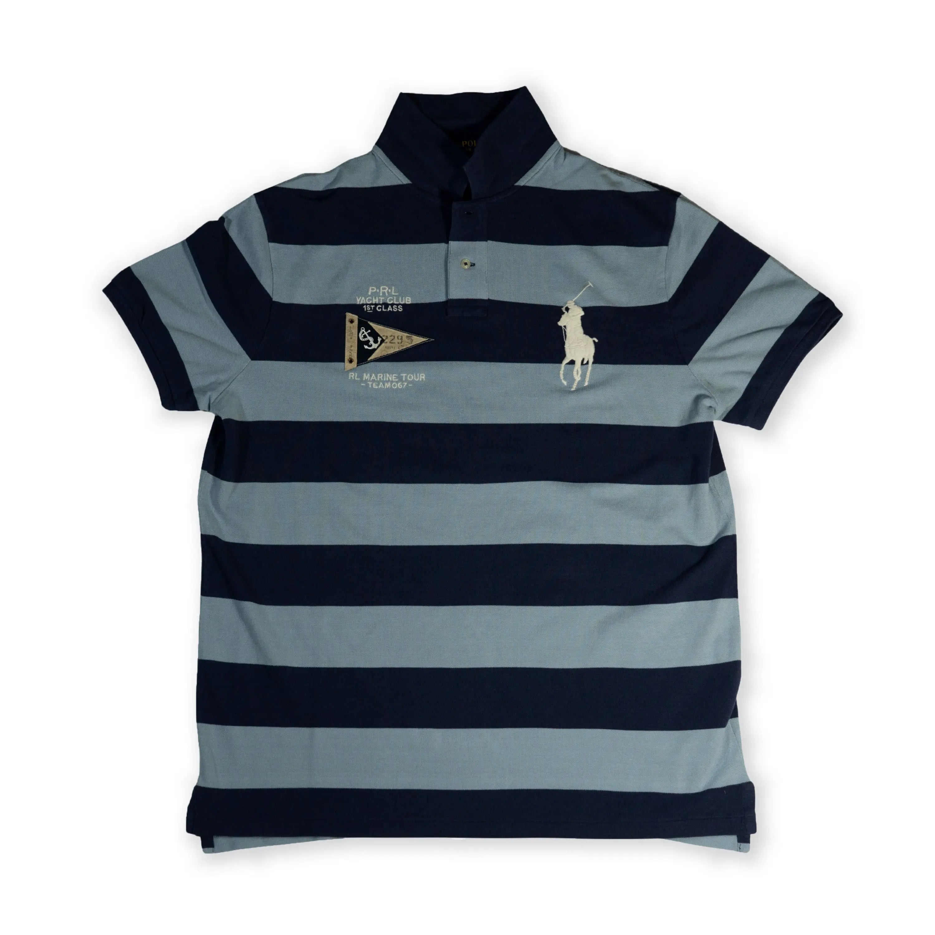 Polo Men's Ralph Lauren Yacht Club Striped Polo Shirt – Navy & Light Blue Tommynippon