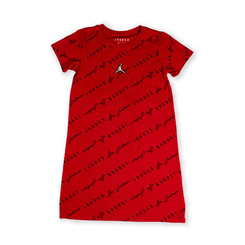 Jordan Air Script Logo Girl's Dress – Red Tommynippon