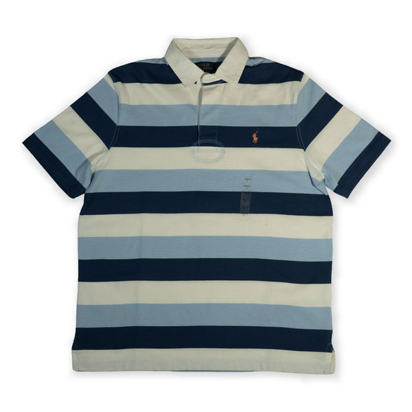 Polo Ralph Lauren Striped Men Polo Shirt – Navy & Sky Blue