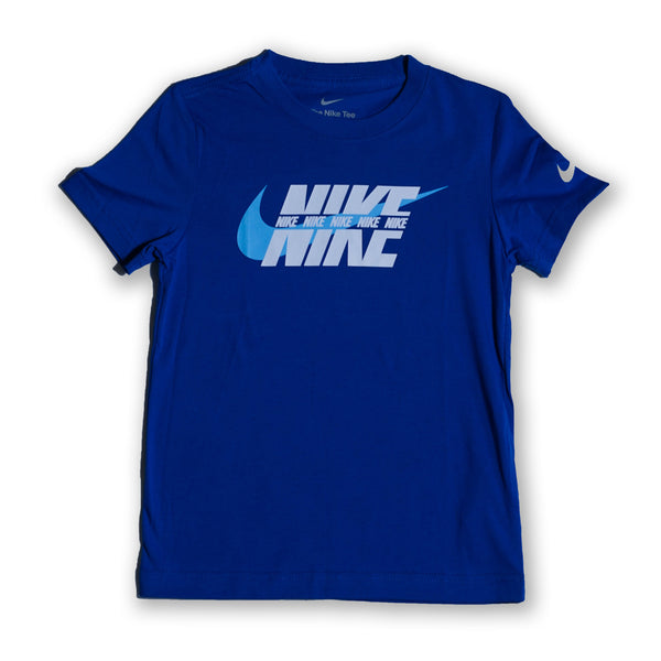 Nike Kids Graphic Swoosh T-Shirt – Royal Blue (Size 6/7 Years)
