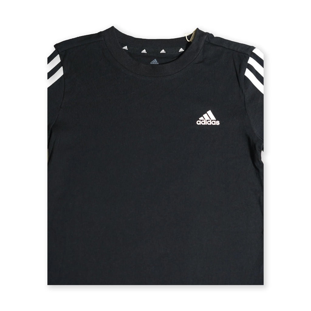 Adidas Kids 3-Stripes Logo T-Shirt – Black Tommynippon